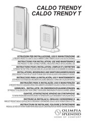 Olimpia splendid CALDO TRENDY Instruccioes Para La Instalación, Uso Y Mantenimiento