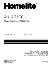 Homelite QUIK TATCH ZR15519 Manual Para El Operador