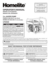 Homelite UT40520 Manual Del Operador