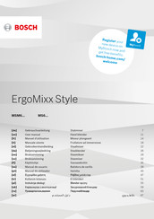 Bosch ErgoMixx Style MSM6 Serie Manual De Usuario