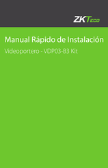 ZKTeco VDP03-B3 Kit Manual Rápido