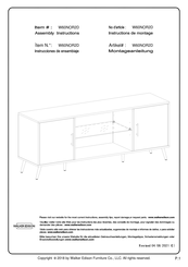 Walker Edison W60NOR2D Instrucciones De Ensamblaje