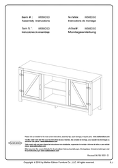 Walker Edison W58BDSD Instrucciones De Ensamblaje