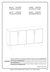 Walker Edison BU58HPBM Instrucciones De Ensamblaje