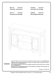 Walker Edison BU52JOR Instrucciones De Ensamblaje