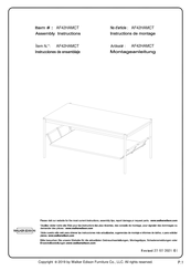 Walker Edison AF42HAMCT Instrucciones De Ensamblaje