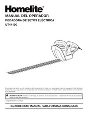 Homelite UT44100 Manual Del Operador