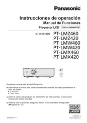 Panasonic PT-LMW420 Instrucciones De Operación