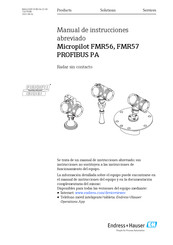 Endress+Hauser Micropilot FMR57 PROFIBUS PA Manual De Instrucciones Abreviado