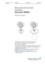 Endress+Hauser Micropilot NMR84 Manual De Instrucciones Abreviado