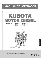 KUBOTA D1305-E4 Manual Del Operador