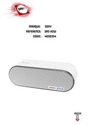 Sony SRS-X2 Guia De Inicio Rapido