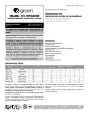 Groen SMARTSTEAM PRO GSSP-BL-3E Manual Del Operador