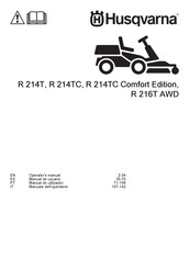 Husqvarna R 216T AWD Manual De Usuario