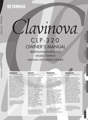 Yamaha Clavinova CLP-320 Manual De Instrucciones