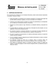 Teka DE 60.2 Manual De Instalador