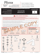 Pfister Vorena 806-VO Guía De Instalación Rápida