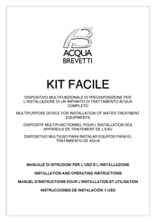 Acqua Brevetti KIT FACILE KT100 Instrucciones De Instalacion Y Uso