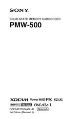 Sony PMW-500 Manual Del Usuario