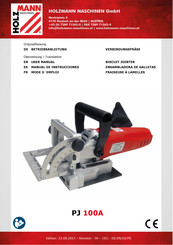 HOLZMANN MASCHINEN PJ 100A Manual De Instrucciones