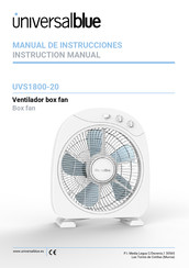 universalblue UVS1800-20 Manual De Instrucciones