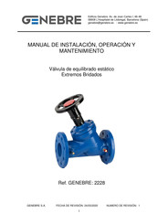 Genebre 2228 Manual De Instalación, Operación Y Mantenimiento