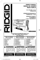 RIDGID HD03000 Manual Del Usuario