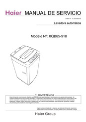 Haier XQB65-918 Manual De Servicio