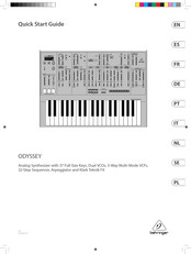 Behringer ODYSSEY Guia De Inicio Rapido