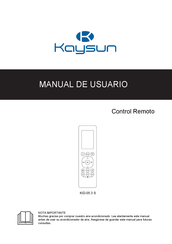 Frigidaire Kaysun KID-05.3 S Manual De Usuario