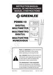 Greenlee PDMM-10 Manual De Instrucciones