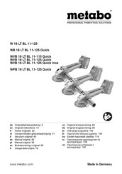 Metabo W 18 LT BL 11-125 Manual Original