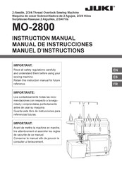 JUKI MO-2800 Manual De Instrucciones