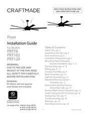 Craftmade Prost PRT120 Guia De Instalacion