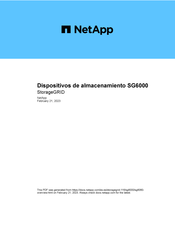 NetApp SG6000 Manual Del Usuario