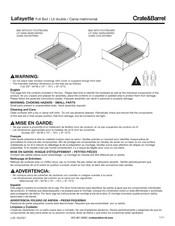 Crate&Barrel Lafayette Serie Instrucciones De Montaje