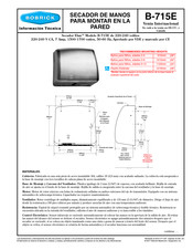 Bobrick ELAN B-715E Manual De Instrucciones