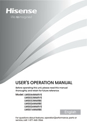 Hisense LMS016M6RBE Manual Del Operador