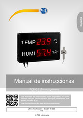 Pce Instruments PCE-G 2 Manual De Instrucciones