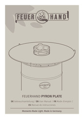 FEUERHAND PYRON PLATE Manual De Instrucciones