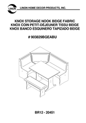 Linon KNOX 903829BGEABU Manual Del Usuario