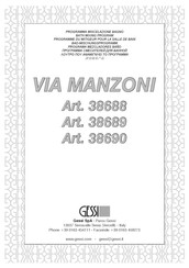 Gessi VIA MANZONI 38690 Manual Del Usuario