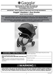 GAGGLE Roadster Duo Stroller Manual De Instrucciones