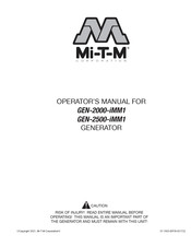 Mi-T-M Corporation GEN-2000-iMM1 Manual Del Operador