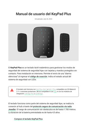 AJAX KeyPad Plus Manual De Usuario