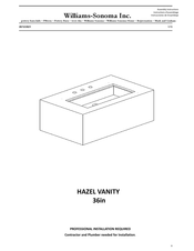 Williams-Sonoma HAZEL VANITY 36in Instrucciones De Ensamblaje