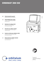 Orbitalum ORBIMAT 300 SW Traduccion Del Manual De Instrucciones Originales