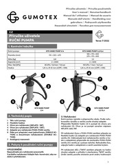 Gumotex GTX HAND PUMP 4 Manual De Usuario