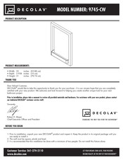 Decolav 9745-CW Manual Del Usuario