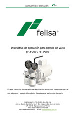 felisa FE-1500L Instructivo De Operación